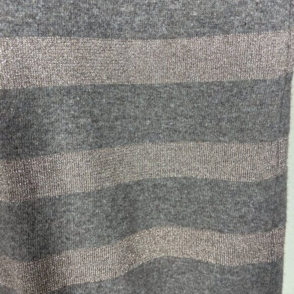 Banana Republic Women's LS Brown Gold Shimmer Stripe Sweater Dress XS Wool Blend - Picture 6 of 6